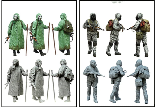 1/35 WWII Soviet Infantry in Winter Greatcoats, 12 Figures, Resin Model Figure Kit, Unassembled and Unpainted