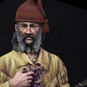 1/10 Frontiersman, Resin Model Bust Kit, Historical Theme, Unassembled and Unpainted
