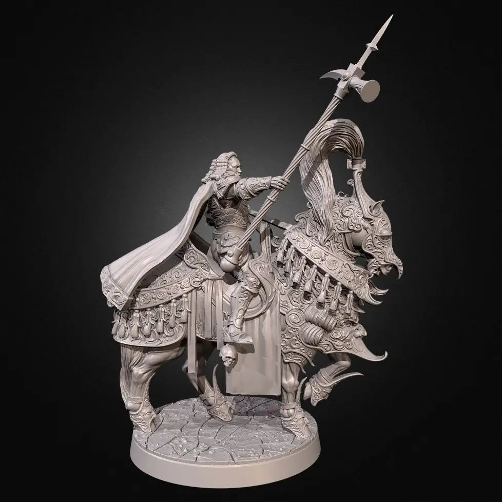 50mm Lord Knight, 4 Figures, Resin Model Figure Kit, Fantasy Theme, Unassembled and Unpainted