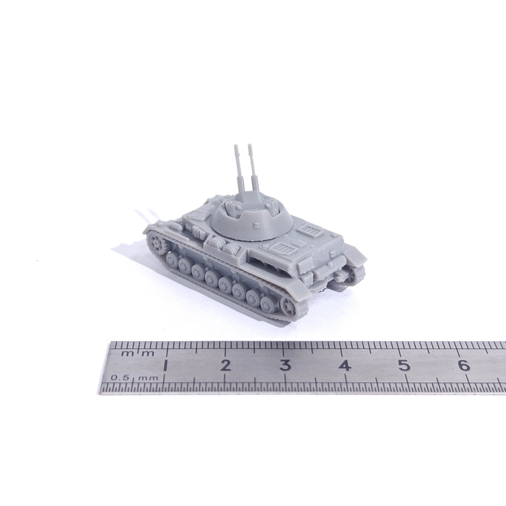 1/144 WWII German Flakpanzer IV Kugelblitz, Resin Model Vehicle Kit, Unassembled and Unpainted