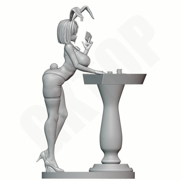1/24 Bunny Girl Dealer, Resin Model Figure Kit, Unassembled and Unpainted