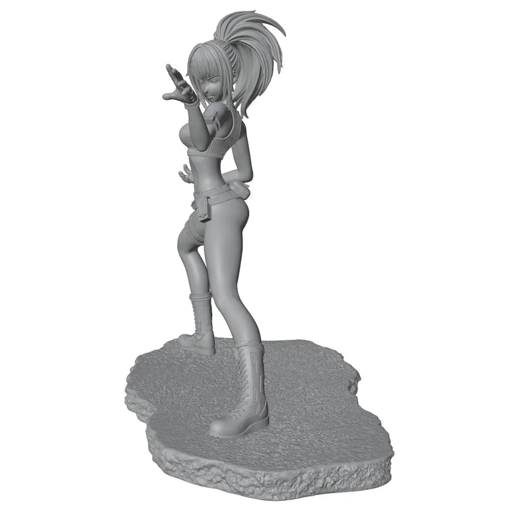 75mm Female Warrior in Wide Combat Stance, Resin Model Figure Kit, Fantasy Theme, Unassembled and Unpainted