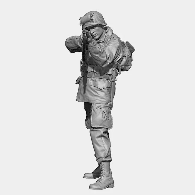 1/16 Modern German Rifleman Aiming Rifle, Resin Model Figure Kit, Unassembled and Unpainted