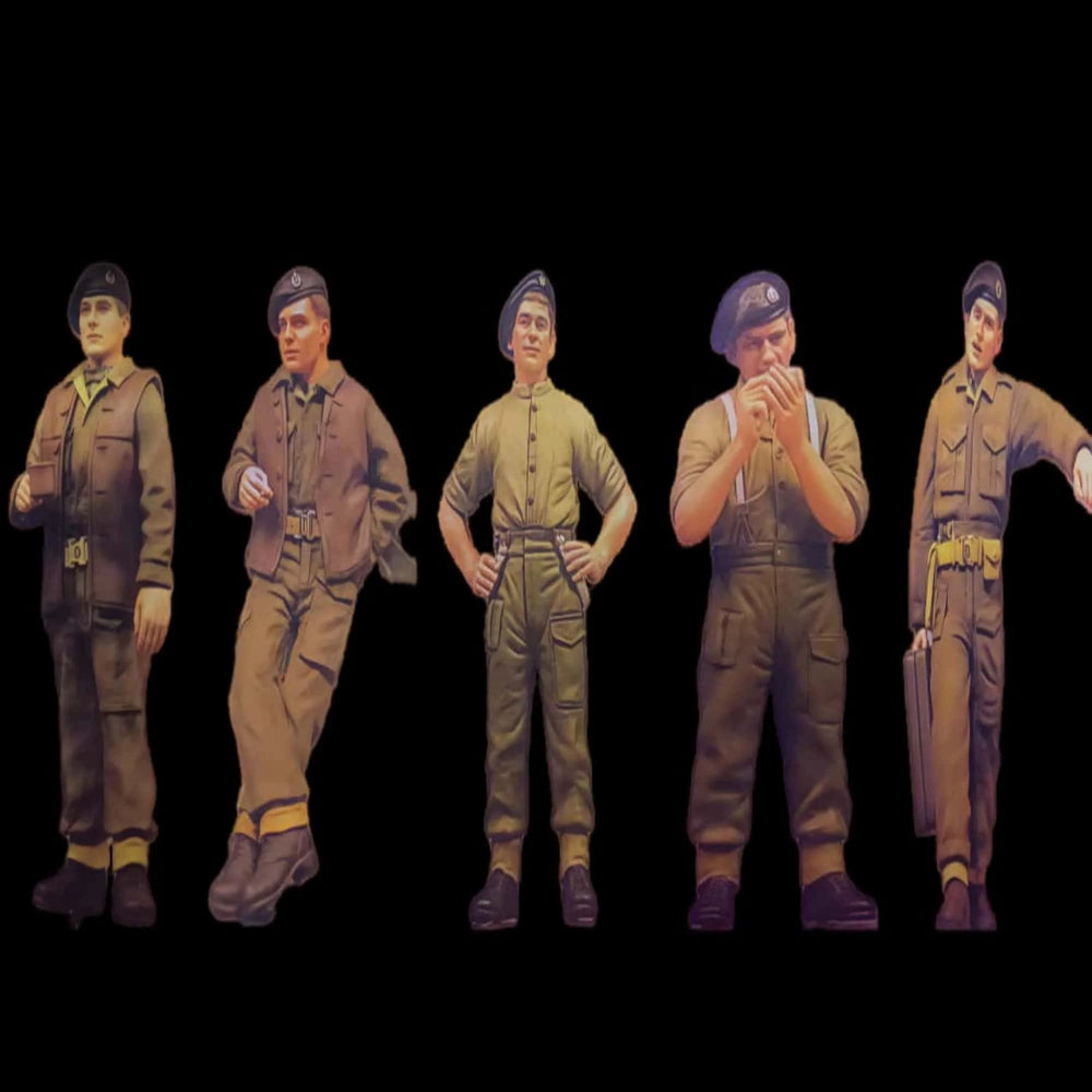 1/35 Modern Operators in Combat Poses, 5 Figures, Resin Model Figure Kit, Unassembled and Unpainted