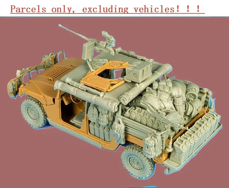 1/35 WWII Jeep Stowage Equipment, Resin Model Accessory Kit, Unpainted