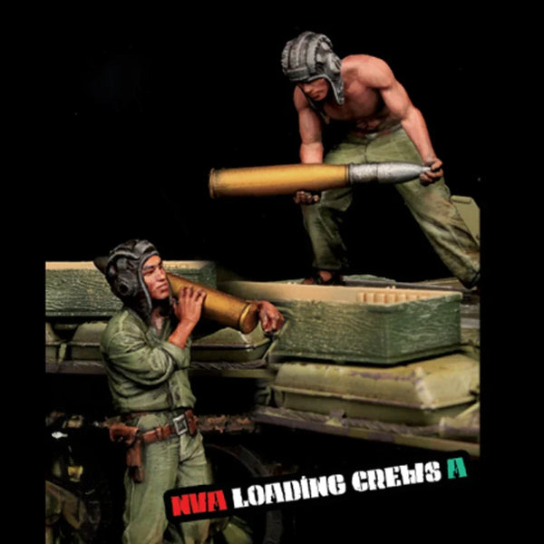 1/35 Vietnam War Vietnamese Anti-Tank Crew, 2 Figures, Resin Model Figure Kit, Unassembled and Unpainted