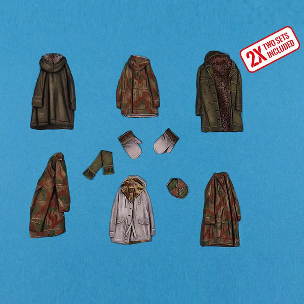 1/35 WWII German Soldier Winter, Resin Model Figure Kit, Unassembled and Unpainted