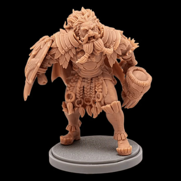38mm Dwarf Warrior with Feathered Wings, Resin Model Figure Kit, Fantasy Theme, Unassembled and Unpainted