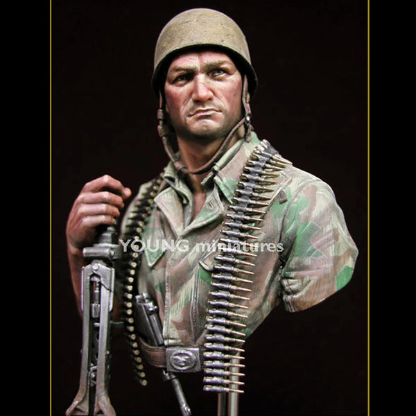 1/10 WWII German Fallschirmjager, Resin Model Figure Kit, Unassembled and Unpainted