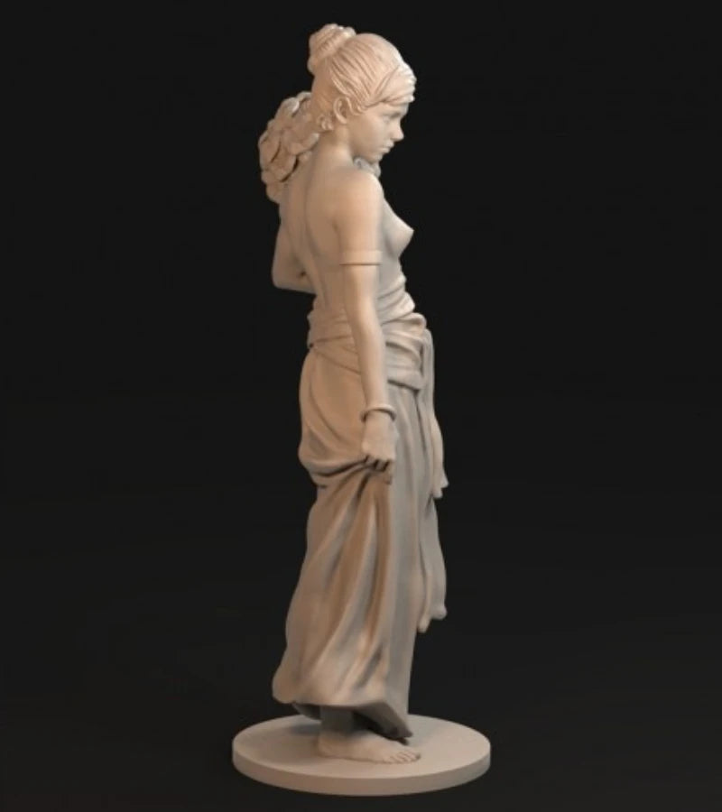 80mm Ancient Maiden with Vase, Resin Model Figure Kit, Unassembled and Unpainted