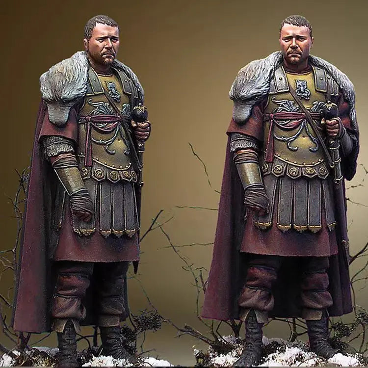 54mm Medieval Armored Warrior, 2 Figures, Resin Model Figure Kit, Unassembled and Unpainted