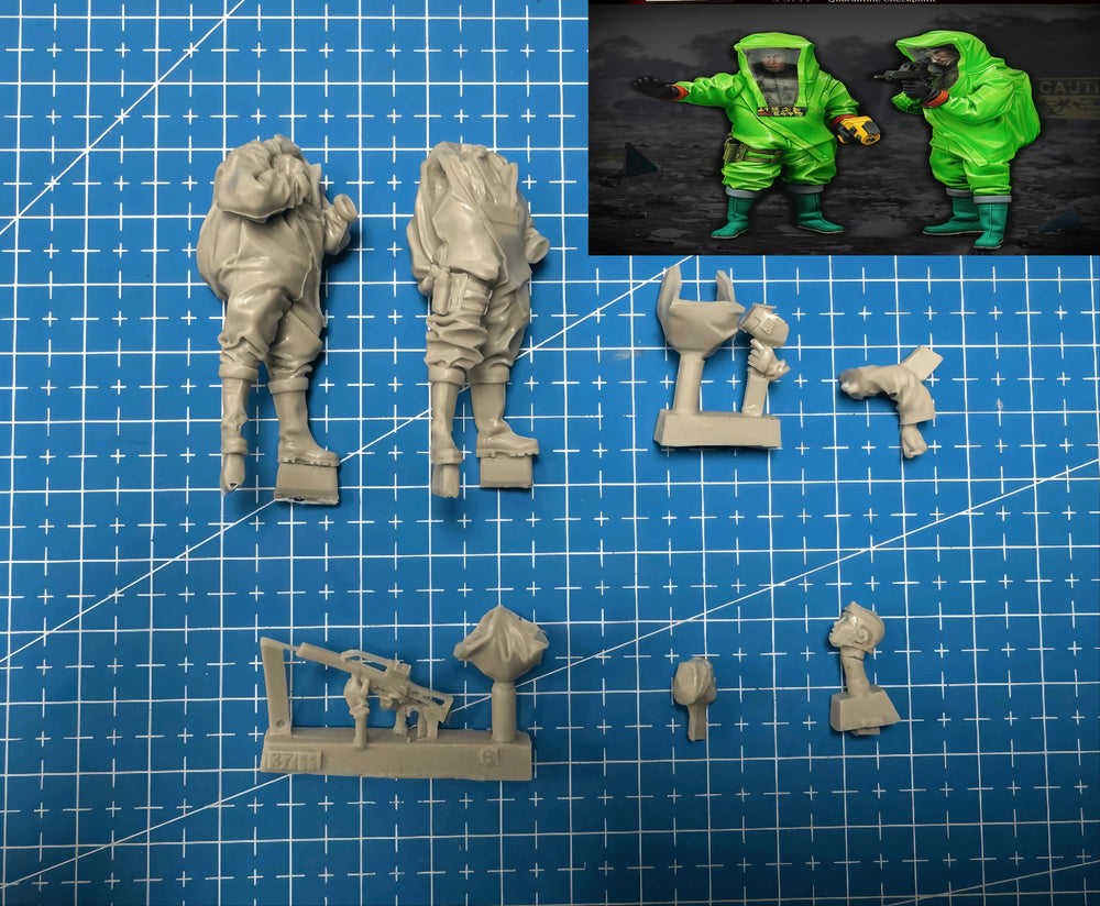 1/35 Modern NBC Soldier, Resin Model Figure Kit, Unassembled and Unpainted