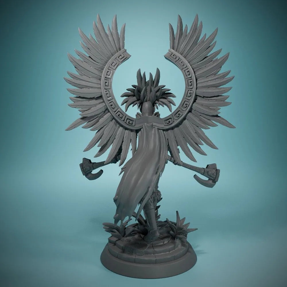 85mm Winged Warrior, Resin Model Figure Kit, Fantasy Theme, Unassembled and Unpainted