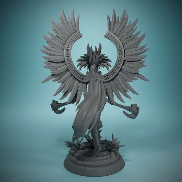 85mm Winged Warrior, Resin Model Figure Kit, Fantasy Theme, Unassembled and Unpainted