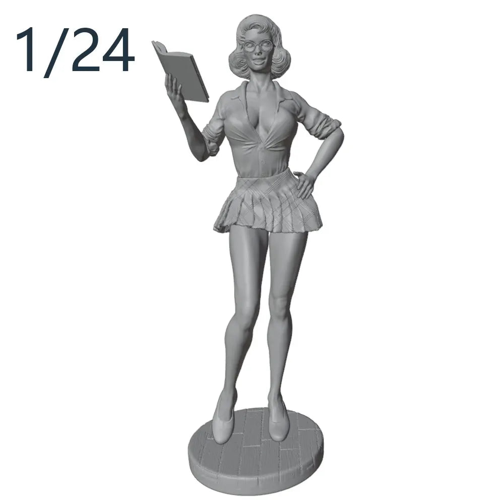 75mm Classroom Teacher, Resin Model Figure Kit, Unassembled and Unpainted