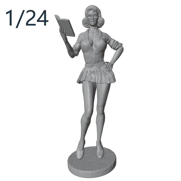 75mm Classroom Teacher, Resin Model Figure Kit, Unassembled and Unpainted