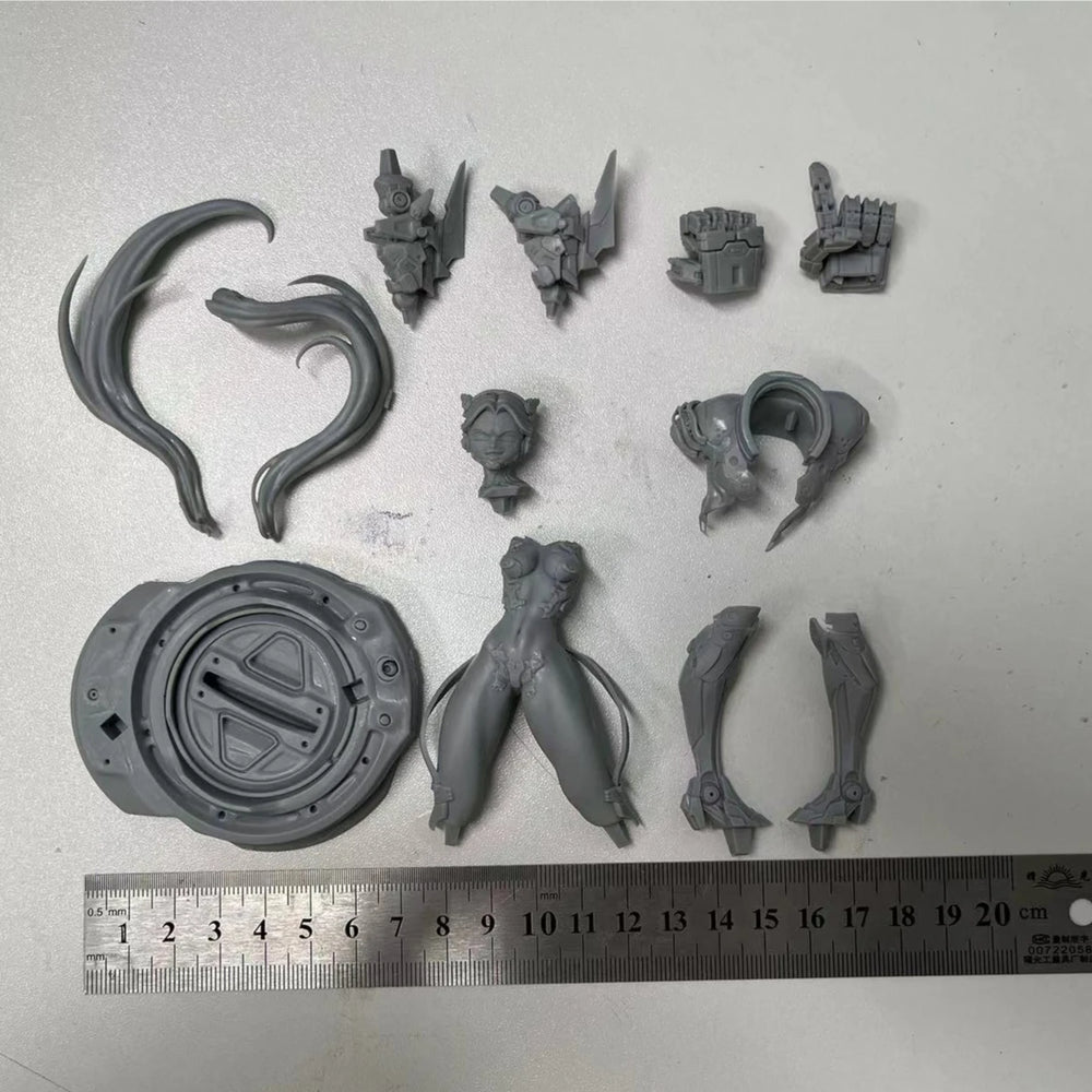 1/24 Lolita Warrior, Resin Model Figure Kit, Anime Theme, Unassembled and Unpainted