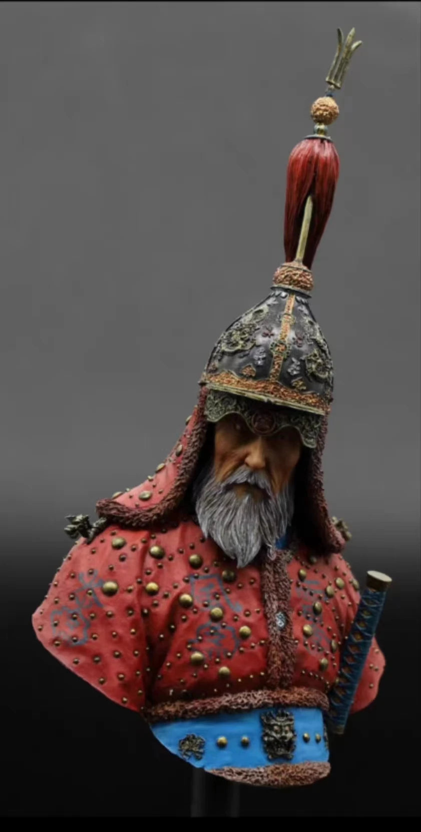 1/10 Eastern European Military Leader, Resin Model Bust Kit, Military Theme, Unassembled and Unpainted