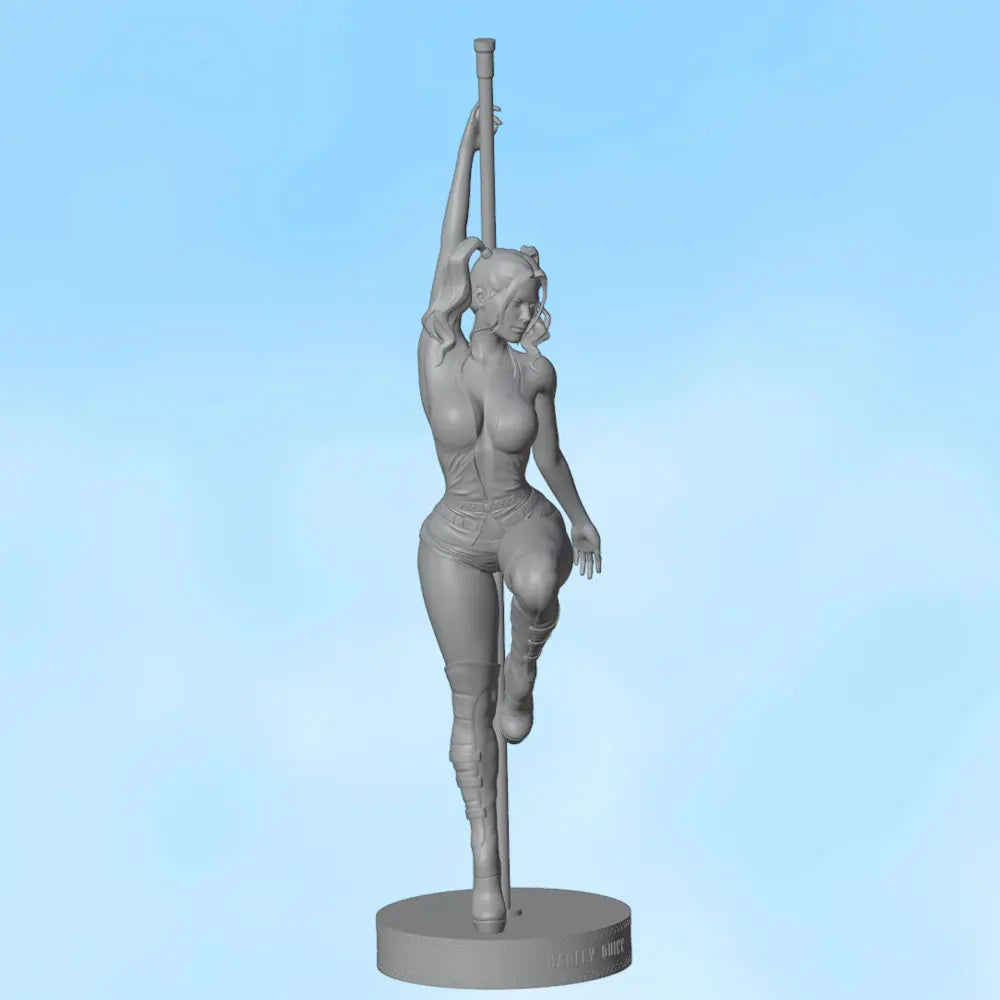 75mm Athletic Warrior with Staff, Resin Model Figure Kit, Unassembled and Unpainted