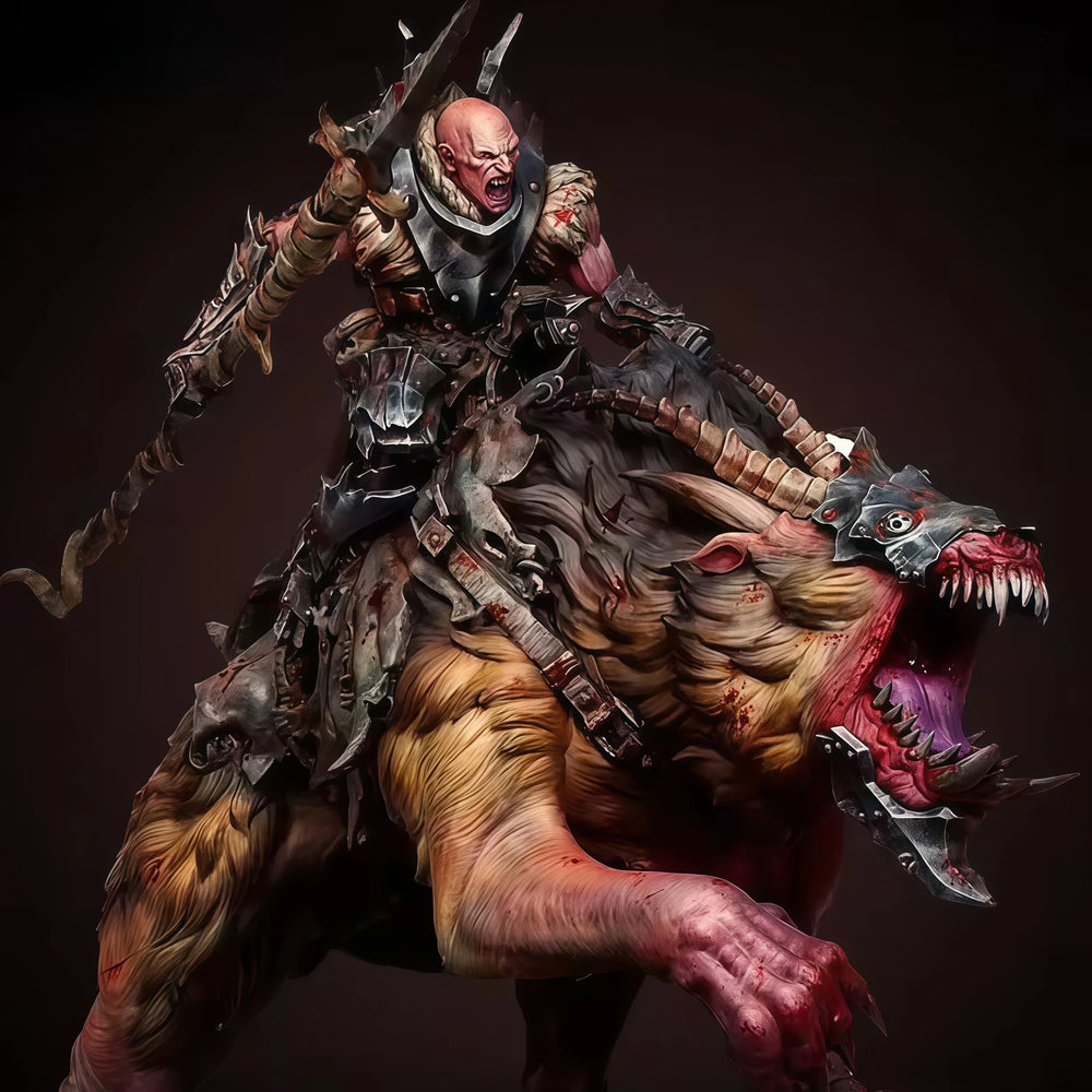 1/24 Orc Knight Warrior, Resin Model Figure Kit, Fantasy Theme, Unassembled and Unpainted