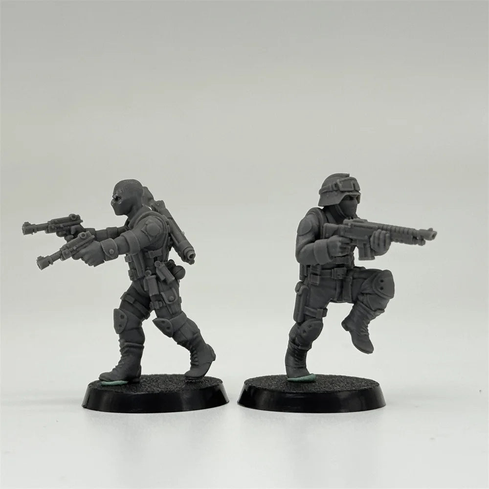 28mm Modern Counter-Terrorism Unit, 10 Figures, Resin Model Figure Kit, Unassembled and Unpainted