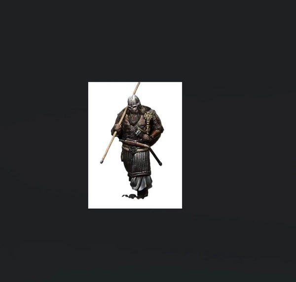 1/24 Medieval Samurai Warrior with Crested Helmet, Resin Model Figure Kit, Unassembled and Unpainted