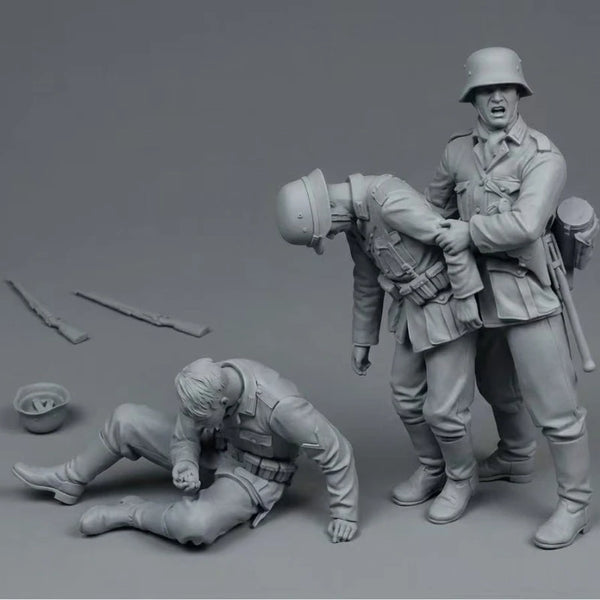 1/35 WWI Infantry Squad with Rifles, 7 Figures, Resin Model Figure Kit, Unassembled and Unpainted