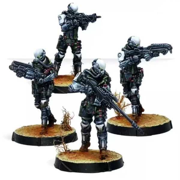 28mm Modern Sci-Fi Tactical Team Soldiers, 4 Figures, Resin Model Figure Kit, Unassembled and Unpainted