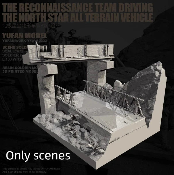 1/72 Modern Reconnaissance Patrol Team, 4 Figures, Resin Model Diorama Kit, Unassembled and Unpainted