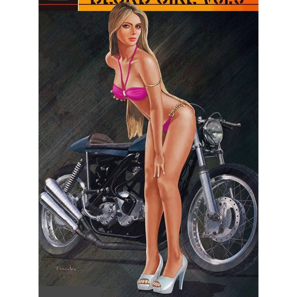 1/12 Pin-up Motorcycle, Resin Model Figure Kit, Unassembled and Unpainted