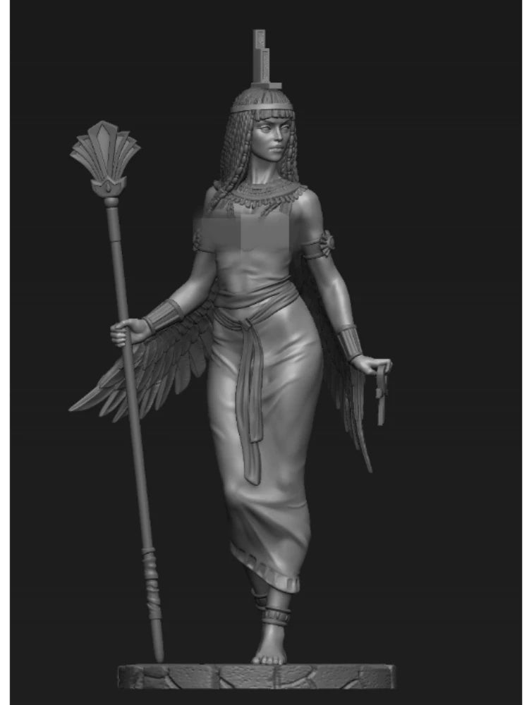 75mm Ancient Egyptian Goddess Isis, Resin Model Figure Kit, Unassembled and Unpainted