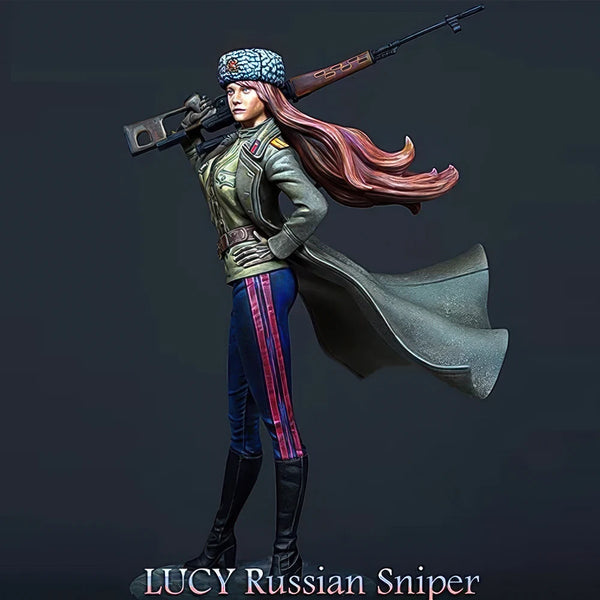 1/16 WWII Russian Female Sniper, Resin Model Figure Kit, Unassembled and Unpainted