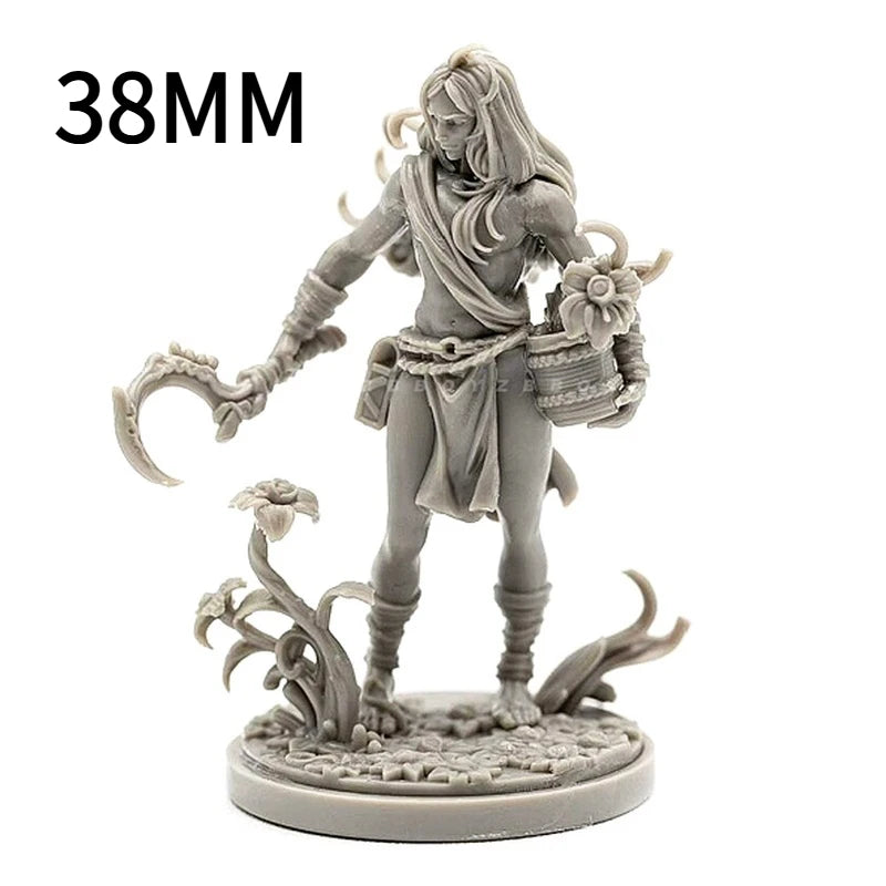38mm Warrior Princess, Resin Model Figure Kit, Fantasy Theme, Unassembled and Unpainted