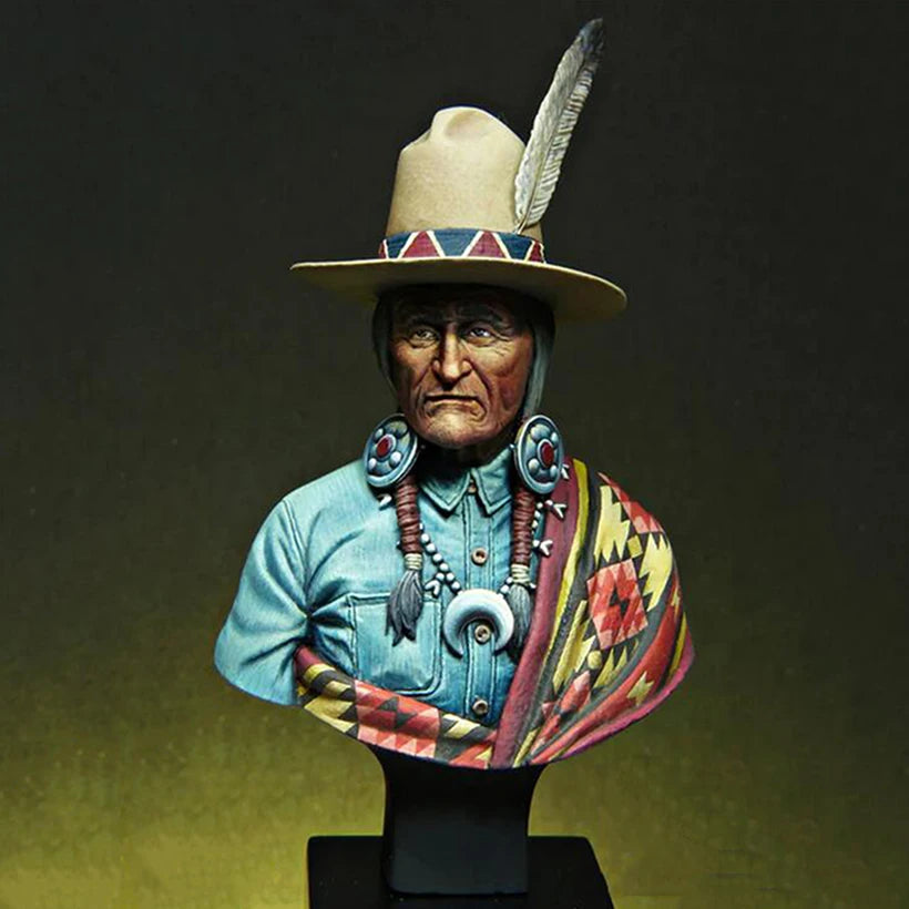 1/12 Tribal Warrior, Resin Model Bust Kit, Fantasy Theme, Unassembled and Unpainted
