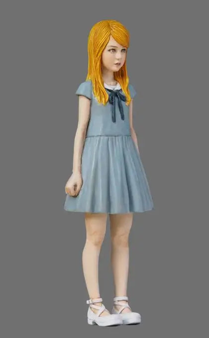1/35 School Girl, Resin Model Figure Kit, Anime Theme, Unassembled and Unpainted