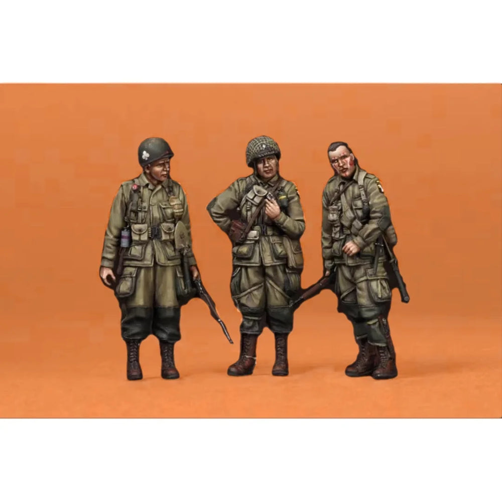 1/35 WWI British/American Soldiers, 3 Figures, Resin Model Figure Kit, Unassembled and Unpainted