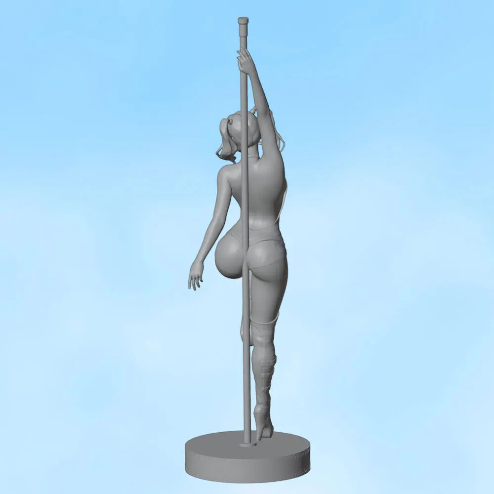 75mm Athletic Warrior with Staff, Resin Model Figure Kit, Unassembled and Unpainted