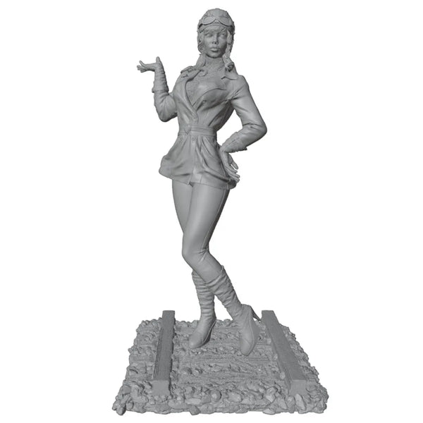 1/24 Modern Female Pilot, Resin Model Figure Kit, Unassembled and Unpainted