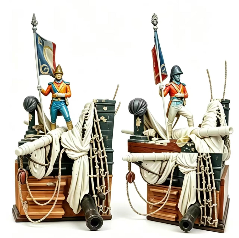 1/24 Napoleonic Cavalry, 3 Figures, Resin Model Diorama Kit, Unassembled and Unpainted