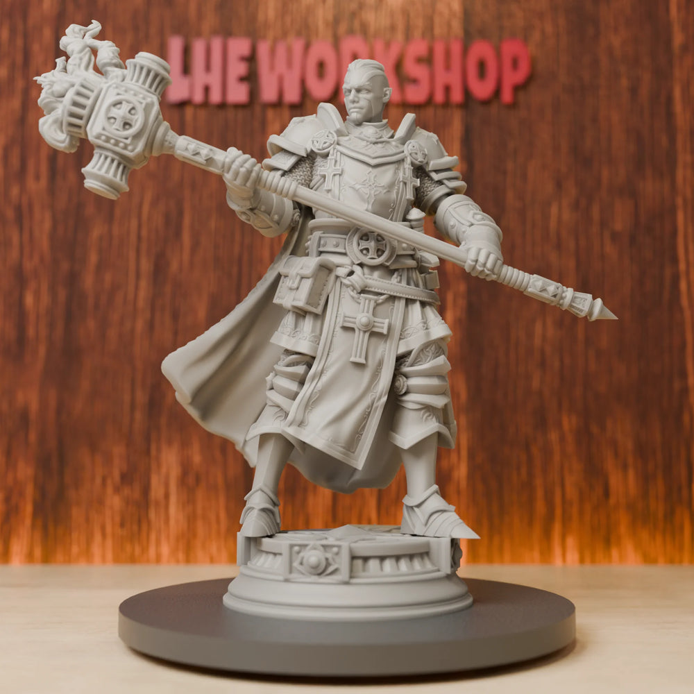 75mm Goliath Paladin, Resin Model Figure Kit, Fantasy Theme, Unassembled and Unpainted