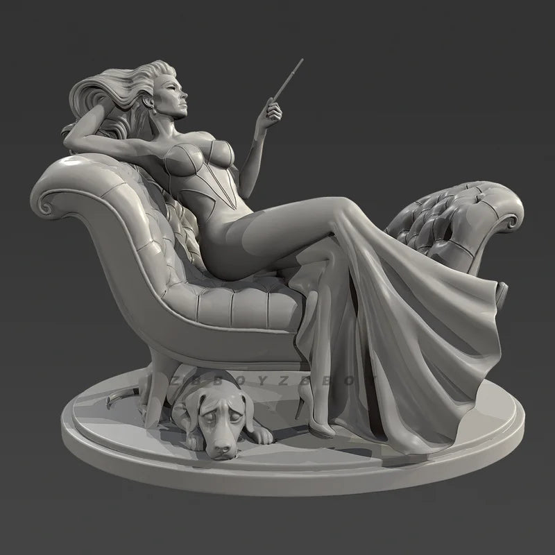 70mm Elegant Noblewoman, Resin Model Figure Kit, Unassembled and Unpainted