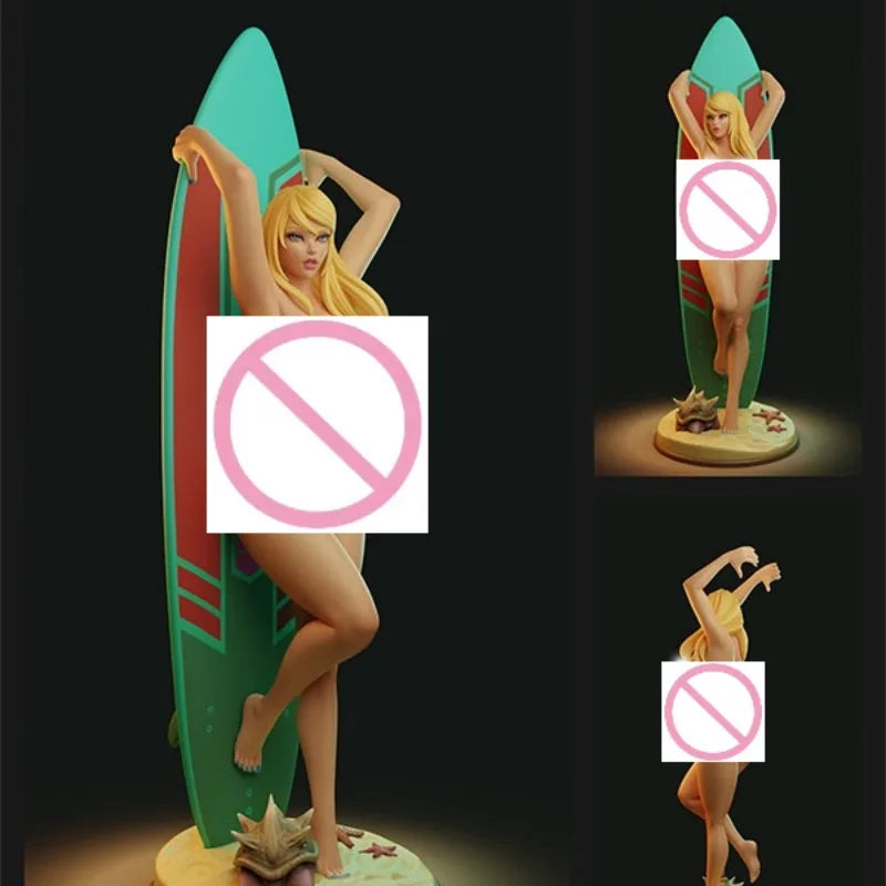 1/24 Bounty Hunter Surfer Girl, Resin Model Figure Kit, Fantasy Theme, Unassembled and Unpainted