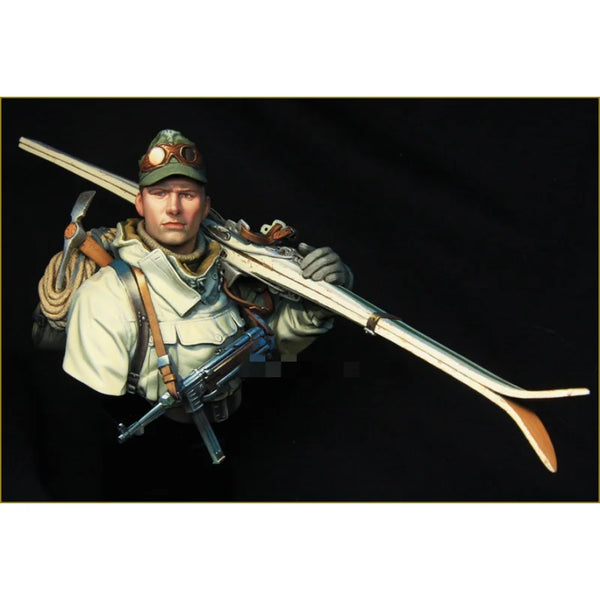 1/10 WWI German Infantryman in Stahlhelm, Resin Model Bust Kit, Unassembled and Unpainted