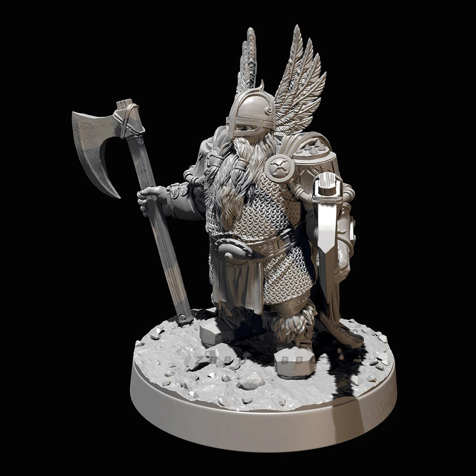38mm Winged Barbarian Warrior, Resin Model Figure Kit, Fantasy Theme, Unassembled and Unpainted