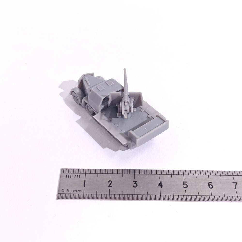 1/144 WWII Sd.Kfz.7 with Flak 37, Resin Model Vehicle Kit, Unassembled and Unpainted