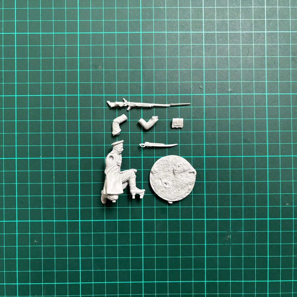 54mm Modern 19th Century Russian Grenadier, Resin Model Figure Kit, Unassembled and Unpainted