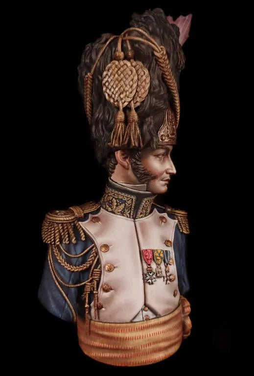 1/9 Napoleonic Imperial Officer, Resin Model Bust Kit, Unassembled and Unpainted