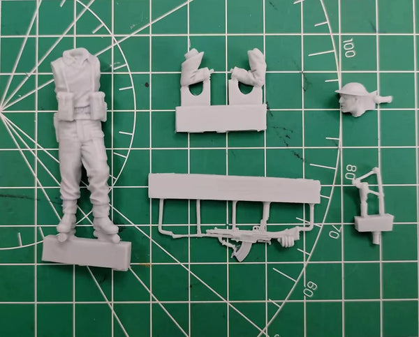 1/35 WWII British Army Gunner, Resin Model Figure Kit, Unassembled and Unpainted
