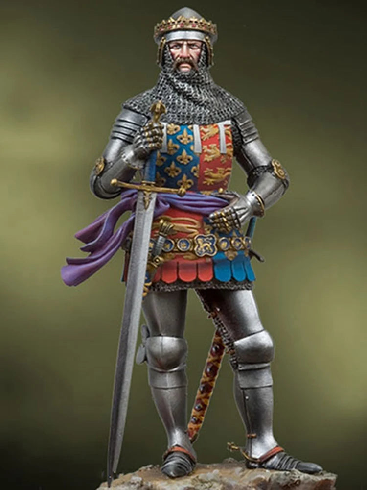 1/18 Medieval Royal Warrior, Resin Model Figure Kit, Unassembled and Unpainted
