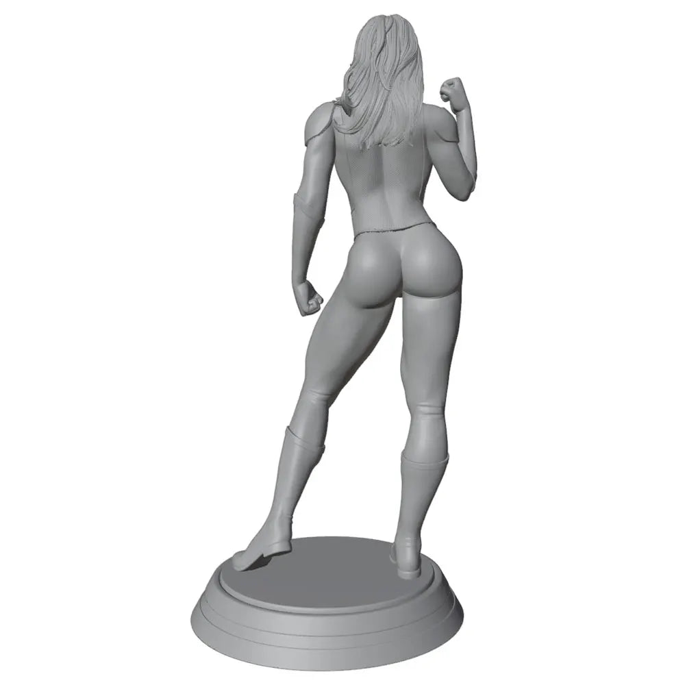 75mm Muscular Female Flexing Biceps in Power Stance, Resin Model Figure Kit, Unassembled and Unpainted